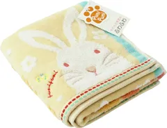 UCHINO フェイスタオル オレンジ ウサギ 約34×75cm もちぷに 9006F704 OR