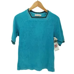 ユーズドフルギ USED古着 {{Royal Flush}} S/S スクエアネック パイル地 Tシャツ メンズ import：M 