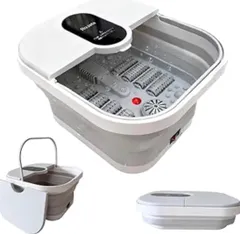 Rozeta 折りたたみフットバス 足湯器 保温・加熱機能付き バブル機能付き 8つのローラー＆軽石付き 折りたたみ収納 敬老の日 プレゼントにも最適 (FDL-118)