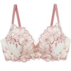 新品  タグ付  B65  チュチュアンナ  金の谷間ブラ  ホワイト  ピンク  刺繍  レース  美しいブラ  定価3278円  204