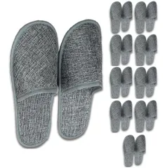 [tuzuru] 使い捨てスリッパ 個包装 10足セット 室内 ルームシューズ 来客用 携帯スリッパ グレー