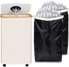 ゴミ箱 100L ペットボトル ゴミ箱 回収ボックス フタ付きゴミ箱 折りたたみ リサイクル可能 キャスター付き 簡単組み立て 600Dオックスフォード 撥水加工 ペットボトルゴミ箱 2インナー袋付属 幅44×奥行33×高70CM 日本語取扱説明書