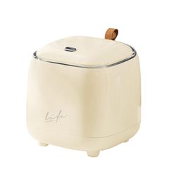 ETRAVEL 卓上ごみ箱 蓋付き 小さい ゴミ袋隠せる ダストボックス 北欧 かわいい オフィス くず入れ ミニゴミ箱 (薄黄色)