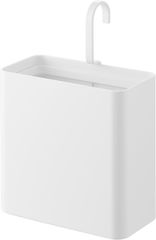 山崎実業(Yamazaki) 引っ掛けられる ゴミ箱 ホワイト W17×D11.3×H24.4cm(フック縦向き使用時) タワー tower フック付き 小型 10219