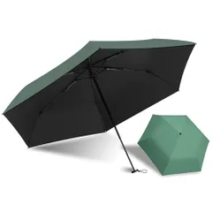 新品 AKIRARI 日傘 折りたたみ傘 超軽量 UVカット UPF50+ 完全遮光 晴雨兼用 レディース メンズ 子供 キッズ 耐風 撥水 コンパクト 収納ポーチ付き ギフト 6本骨 梅雨対策 紫外線遮断 旅行 アウトドア 日本デザイン (ビーングリーン)