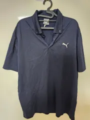 プーマ ネイビー 半袖 カラーTシャツ XXL