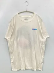 HOLLISTER ホリスター Tシャツ/カットソー M ホワイト 前面プリント バックプリント ブランドロゴ ミドル丈 半袖 クルーネック(丸首)