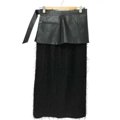 レイビームス Ray BEAMS フリンジ フェイクレザー ベルト スカート レディース JPN：1 