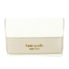 ケイトスペード KATE SPADE キーケース 6連 レザー 革 配色 バイカラー ロゴ グレー /CK26 ■GY11