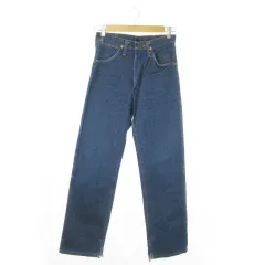 ラングラー WRANGLER 90s ヴィンテージ USA製 13MWZ デニム パンツ ジーンズ ストレート ハイウエスト コットン 27 紺 ネイビー /AO20 ■GY12