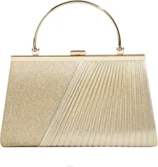 Electric Circus かっこいい かわいい おしゃれ プレゼント 大人 女性 レディース 人気 パーティー ばっぐ ポーチ トート 柄 用 鞄 ショルダー 入学式 卒業式 冠婚葬祭 結婚式 和装 着物 バッグ (シャンパンゴールド)