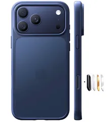 【3倍米軍進化・マット質感】 TORRAS iPhone 17 Pro Max 用 ケース 耐衝撃 半透明 マット仕上げ 滑り止め 黄ばみ防止 米軍MIL規格 指紋防止 カメラコントロール保護 ストラップホール付き DIY交換用ボタン付属