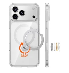 TORRAS iPhone 17 Pro 用 ケース【多機能一体・360°新定点回転スタンド】 Magsafe対応 【Ostand Q3 Spin】高耐久性 耐衝撃 ゼンマイ式スタンド