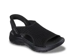 スケッチャーズ レディース シューズ サンダル Skechers Hands Free SlipIns Summits Sweetly Evolved Sandal Black ブラック