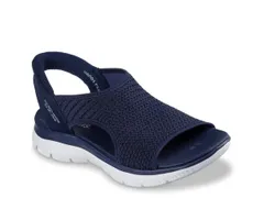 スケッチャーズ レディース シューズ サンダル Skechers Hands Free SlipIns Summits Sweetly Evolved Sandal Navy ネイビー