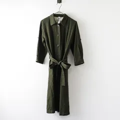 美品 Archive MHL MARGARET HOWELL WOOL soutien collar 1 カーキ┃エムエイチエル 薄手ウールステンカラーコート【2400014812411】