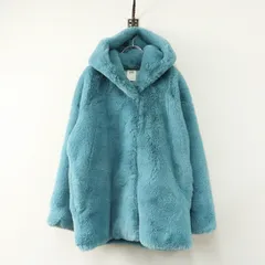 RHC ロンハーマン Ron Herman エコファーコート S＼ライトブルー ジャケット フード【2400014846614】