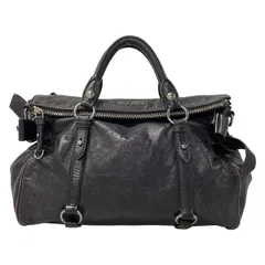 miumiu(ミュウミュウ) ハンドバッグ - 黒 リボン レザー