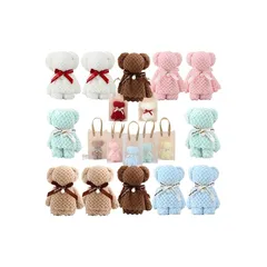 【新品】 タオル12個セット ハンカチ プチギフト ハンドタオル プレゼントプチギフト ベアー ギフト 景品 退職 退院 引っ越しの挨拶 結婚式 お返し粗品 メッセージカード ラッピングバック付き 12個+高級手提げ メッセージカード 0