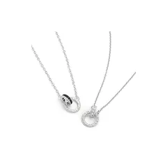 【新品】 [ハルジオ] ペアネックレス カップル お揃い 2点セット ネックレス ペア ぺア男女 大人向け おそろい アクセサリー ジュエリー 人気 レディース メンズ セット チェーン 細い おしゃれ お洒落 大人 記念日 プレゼント 1