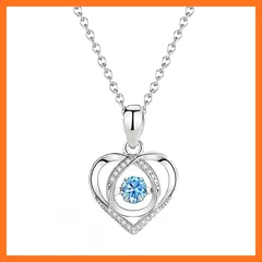 【新品】 [Festov] レディースネックレス、バレンタインデーギフト、ガールフレンド用、お揃いのカップル鎖骨チェーン、母の日/女性の日/520ギフト、永遠の愛を象徴、エレガントで多用途 (ハートビート)