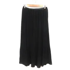 アズノウアズ ピンキー AS KNOW AS PINKY プリーツスカート ロング 黒 ブラック /MS ●RY