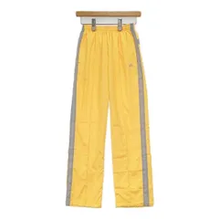 adidas 新品 381880 ポリエステル ジャージ サイドライン パッカブル パンツ イエロー レディース アディダス【中古】6-0214G∞