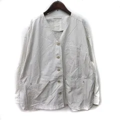 スタディオクリップ Studio Clip ノーカラージャケット F 白 オフホワイト/YI