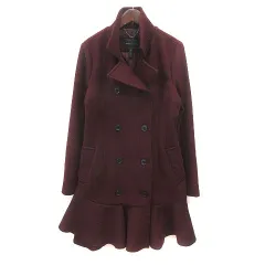 ビーシービージーマックスアズリア BCBGMAXAZRIA コート ウール 総裏地 M 赤 ワインレッド /MSのサムネイル