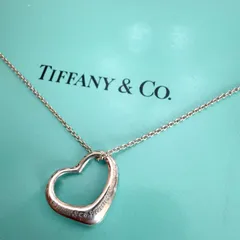 磨き上げ済み  Tiffany ティファニー  オープンハート ネックレス シルバー925 箱 保存袋 ケアカード付き