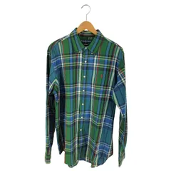 ラルフローレン RALPH LAUREN CUSTOM FIT マドラスチェック L/Sボタンダウンシャツ メンズ import：XL 