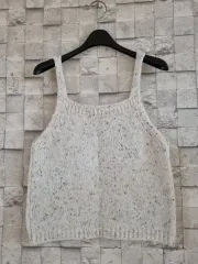 クリーム色 ニットカーディガンベスト セット