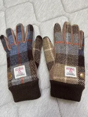 m6° Harris Tweed ハリスツイード 手袋　22cm チェック柄