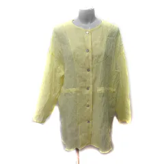 コース KOOS シャツ ブラウス シアー 長袖 38 M 黄色 イエロー /YI