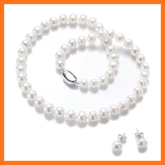 【新品】 [つやたまうるる] パールネックレス 本真珠 ネックレス ピアスセット 7.5-8mm 高級化粧箱付 フォーマル 冠婚葬祭 入学式 卒業式 結婚式 プレゼント対応 0