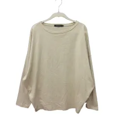 アメリカンホリック AMERICAN HOLIC Tシャツ カットソー ボートネック 長袖 M 白 アイボリー /MS ●RY