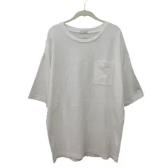 ニコアンド Niko and.. ベーシック BASIC Tシャツ カットソー オーバーサイズ クルーネック 七分袖 白 ホワイト /MS