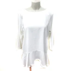 ニコアンド Niko and.. シャツ ブラウス 長袖 白 ホワイト /RT