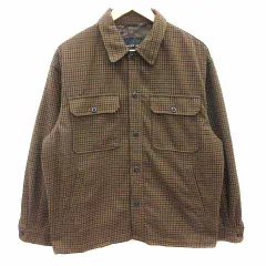 ニコアンド Niko and.. ミリタリージャケット 総裏地 チェック 3 M 茶 ブラウン /YK