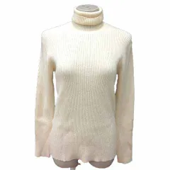 アー・ヴェ･ヴェ ミッシェルクラン a.v.v ニット カットソー タートルネック M 白 ホワイト /YK