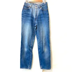 USA製◎ 80s！90s！ヴィンテージ◎ (^w^)b LEVISTRAUSS&CO. LEVI’S リーバイス コットン100% デニム パンツ ジーンズ ジーパン ストレート ウォッシュ加工 インディゴブルー レディース サイズ9