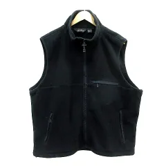 エディーバウアー EDDIE BAUER ベスト ジップアップ フリース XL 黒 ブラック /MN