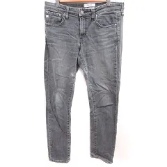 サムシング something パンツ デニム ジーンズ ストレート ロング 30 XL グレー /RT