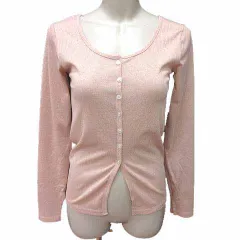 フリークスストア FREAKS STORE カーディガン ニット ラメ 長袖 F ピンク /YK
