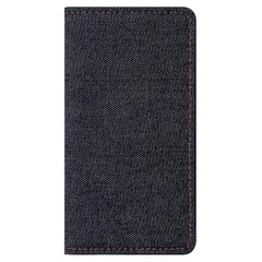 【新品】 坂本デニム 栃木レザー 手帳型 スマホケース iPhone用 17 互換性 対応ケース ハイブリッドレザー カード入れ マグネット不使用 オレンジステッチ (インディゴ) 0