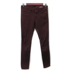 アズールバイマウジー AZUL by moussy スキニーパンツ カラーデニム S 赤 ボルドー /YI