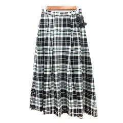 ニコアンド Niko and.. フレアスカート ロング チェック 3 M グレー 緑 グリーン /MN