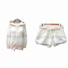 ジェラートピケ gelato pique セットアップ ルームウェア パーカー ジップアップ ショートパンツ ボーダー 長袖 F マルチカラー /YK