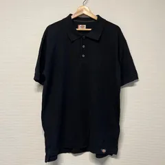 (^w^)b Dickies ディッキーズ 半袖 ポロシャツ ブラック メンズ 大きめサイズ サイズL OM10413HG