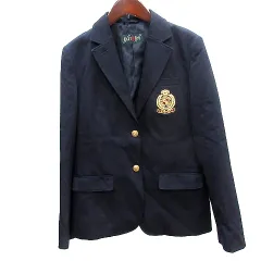 イーストボーイ EAST BOY テーラードジャケット シングル 総裏地 ウール 11 L 紺 ネイビー /AU